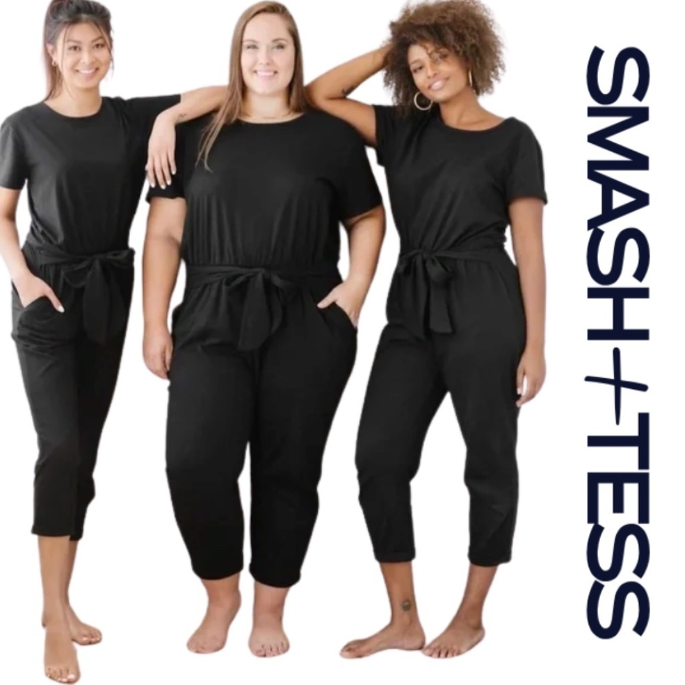 Smash + Tess x The Birds Papaya Jemma Romper | Black Cropped Jumpsuit | Size S